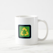 recicle el logotipo tazas de café