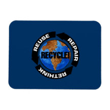 Recicle el mundo imanes de vinilo