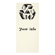 Recicle el ojo diseño de tarjeta publicitaria