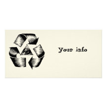 Recicle el ojo tarjeta personal con foto