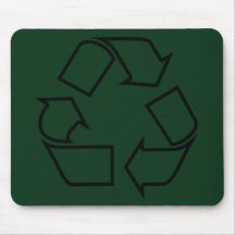 Recicle el símbolo Mousepad Alfombrillas De Ratones