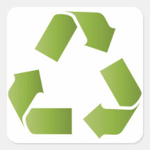 RECICLE EL SÍMBOLO COLCOMANIAS CUADRADAS PERSONALIZADAS