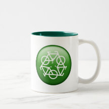Recicle el verde taza de café