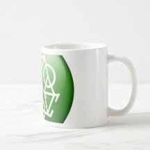 Recicle el verde tazas de café