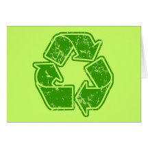 Recicle el vintage gráfico tarjeton