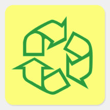 Recicle las flechas verdes del pegatina