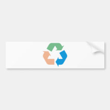 ¡Recicle los productos y los diseños! Etiqueta De Parachoque