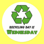 Recicle miércoles pegatinas