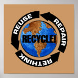 Recicle para el poster del Día de la Tierra
