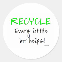 RECICLE PEGATINAS REDONDAS