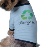 ¡Recicle! ¡Ponga verde los diseños para la ecologí ropa para mascotas