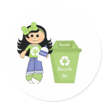 Recicle por favor etiquetas redondas