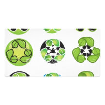 recicle van verde tarjeta con foto personalizada