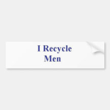 RECICLO A HOMBRES ETIQUETA DE PARACHOQUE