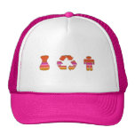 Reciclo diseño rayado los Muchacho-Hombres Gorros Bordados