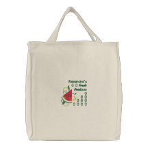 Recién hecho personalizado con la sandía bolsas de lienzo