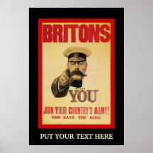 Reclutamiento personalizado británico posters
