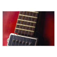 Recogida roja de la guitarra de HollowBody del cue Arte Fotografico