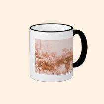 Recolector de madera de la mujer tazas