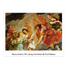 Reconciliación de Luis y de Maria de Paul Rubens Tarjeta Postal