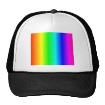 Rectángulo del arco iris gorros bordados