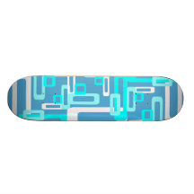 Rectángulos estilizados azules/blanco patin personalizado