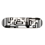Rectángulos estilizados grises/negro tablas de skate