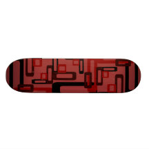 Rectángulos estilizados rojos/negro tabla de patinar