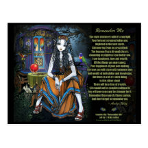 Recuérdeme postal gitana del poema del adivino