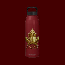 Recuerdo de la hoja de arce de la medalla de oro d botellas de agua