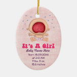 Recuerdo de la invitación de la niña que grita ornamento para reyes magos