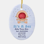 Recuerdo de la invitación del bebé que grita ornamentos de reyes