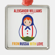Recuerdo de Matryoshka del ruso del ornamento de l Adorno