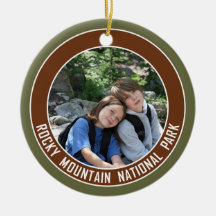 Recuerdo del Parque Nacional de las Montañas Rocos Ornamento Para Reyes Magos