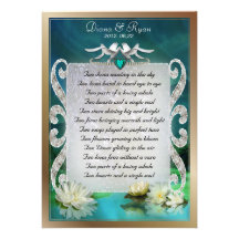 Recuerdo esmeralda del poema de las palomas del ma anuncio personalizado