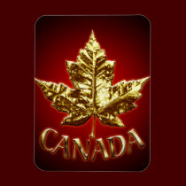 Recuerdo fresco de la hoja de Canadá del oro del i imanes