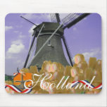 Recuerdo holandés Mousepad de los tulipanes del mo Tapetes De Ratón