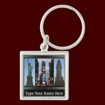 Recuerdo personalizado llavero de Nueva York Nueva llaveros
