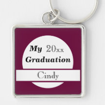 Recuerdos personalizados de la graduación llavero personalizado