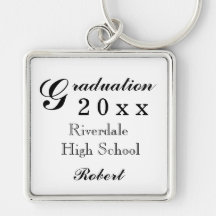 Recuerdos personalizados de la graduación llavero