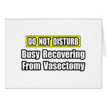 Recuperación ocupada de vasectomía tarjetas