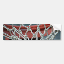 Red del baloncesto etiqueta de parachoque