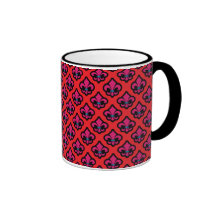 Red Fluer de Lis Cup Taza