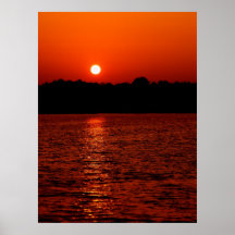 Red sun poster