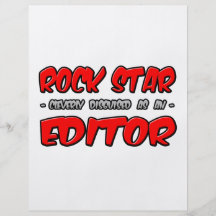 Redactor de la estrella del rock… flyer a todo color