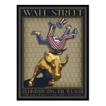 Redistribución de Wall Street Tarjetas Postales