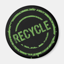 REDONDO RECICLE EL SELLO IMAN DE NEVERA