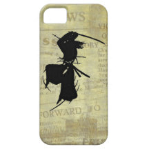 Reducción radical de la silueta del samurai radica iPhone 5 carcasa