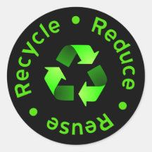 Reduzca la reutilización que recicla al pegatina