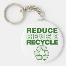 Reduzca la reutilización reciclan llaveros